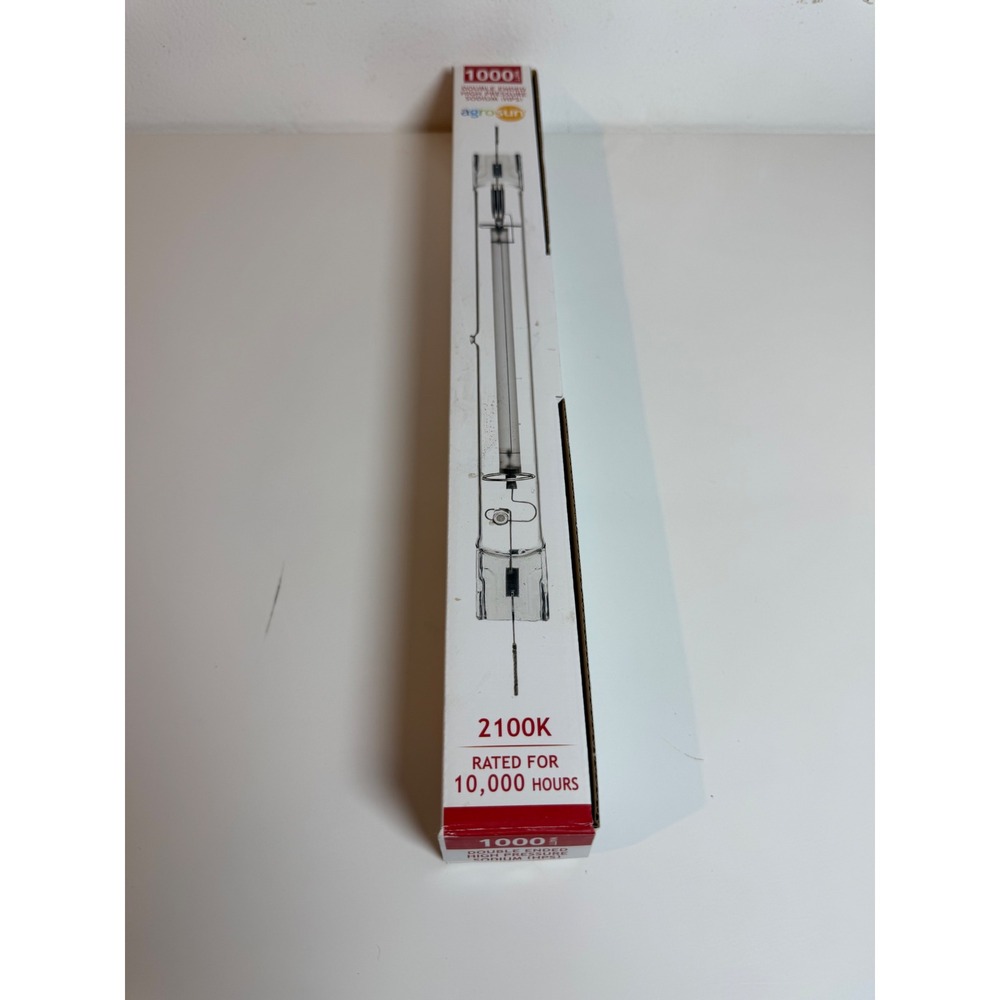 Agrosun 1000W Double Ended HPS Grow Light Bulb 2100K T10 DE+ Compatible